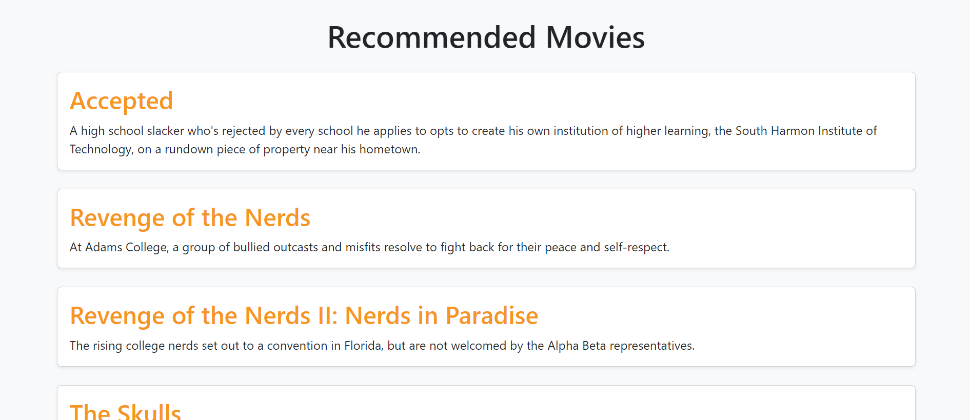 Movie Recommender